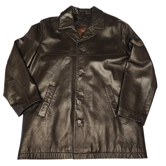 Coach Men's Black Soft Leather Coat - Picture 3 of 14